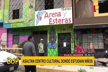 VES: delincuentes asaltan centro cultural y se llevan más de 10 mil soles