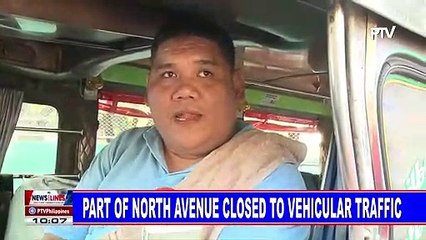 Part of North Avenue closed to vehicular traffic