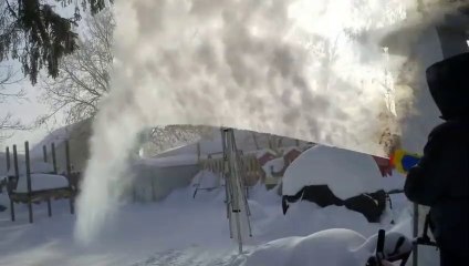 Froid extrême : l'eau s'évapore à peine dans les airs !