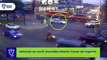 No respetar el carril auxiliar provoca aparatoso accidente en calzada Roosevelt
