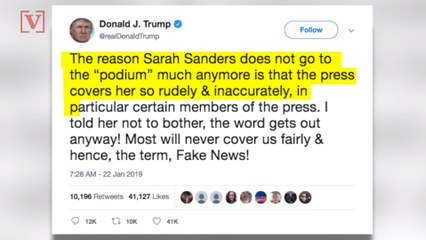 Trump Tells Sarah Sanders to Stop Holding Regular Press Briefings Due to Rude and Inaccurate Press