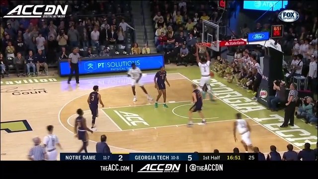 Notre Dame vs. Georgia Tech Basketball Highlights (2018-19)