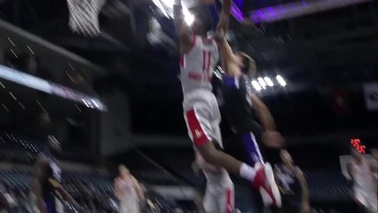 Roger Moute a Bidias rattles the rim on the finish!