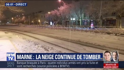 La Marne se réveille sous la neige