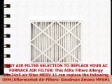 AIRx Filters Allergy 22x24x5 Air Filter MERV 11 Replacement for Goodman Amana MFAHL MFAHL