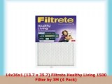 14x36x1 137 x 357 Filtrete Healthy Living 1500 Filter by 3M 4 Pack