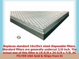 16x25x1 Lifetime Air Filter  Electrostatic Washable Permanent AC Furnace Air Filter