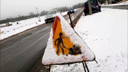 Premières images de neige en Moselle Nord
