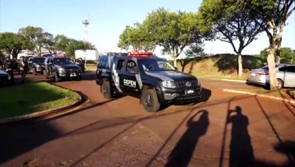 Forte esquema de segurança é montado para transferência de presos