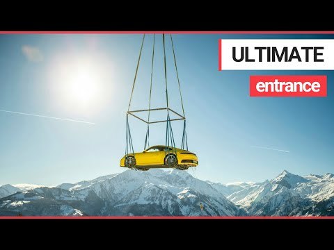 THE ULTIMATE ENTRANCE! New Porsche 911 is dropped off at event by HELICOPTER | SWNS TV