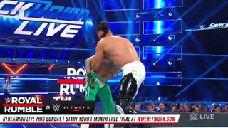 WWE Rey Mysterio vs. Andrade - 2-out-of-3 Falls Match SmackDown LIVE, Jan. 22, 2019