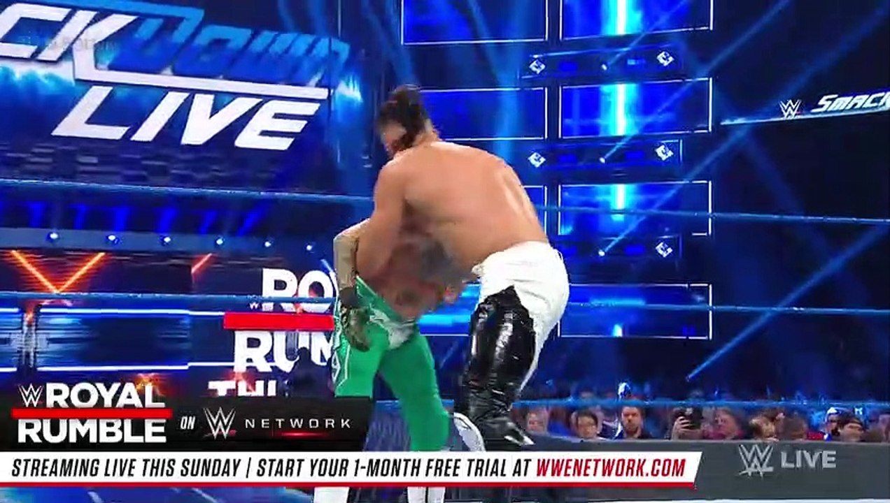 WWE Rey Mysterio vs. Andrade - 2-out-of-3 Falls Match SmackDown LIVE, Jan. 22, 2019