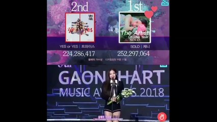 JENNIE OF BLACKPINK WON GAON AWARDS FOR SOLO !