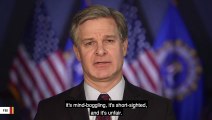 FBI Director Christopher Wray Delivers Blistering Video Message Criticizing Shutdown