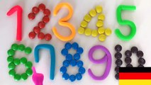 German Number 0123456789 & Color Play-Doh Toy Soda