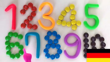 German Number 0123456789 & Color Play-Doh Toy Soda