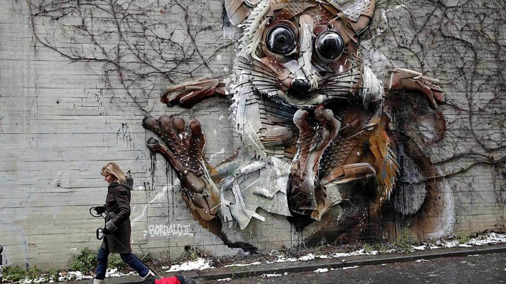 ⁣This street art is raising attention to endangered animals and it is made of plastic waste