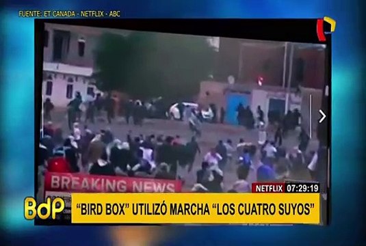 Película Bird Box utilizó imágenes de la Marcha de los Cuatro Suyos en una de sus escenas