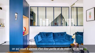 Un studio transformé en un deux-pièces pratique et personnalisé