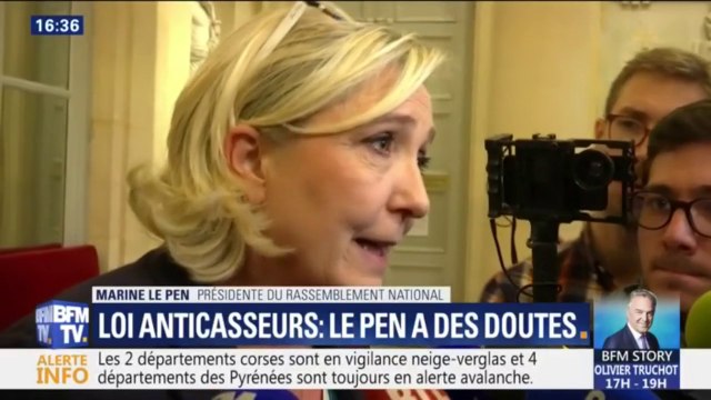 Marine Le Pen sur la loi anti-casseurs: À chaque fois, on vote des textes supplémentaires mais qui ne sont jamais appliqués