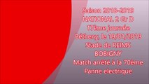 18 NATIONAL 2 J17 REIMS BOBIGNY : match arrêté