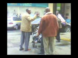 Man arrested by NCC askaris for pushing a Trolley wrong way