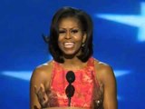 First lady rallies Democrats at convention