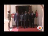 Kibaki hosts Uhuru at State House