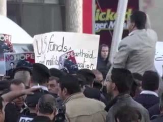 Protests against Obama's visit in Ramallah