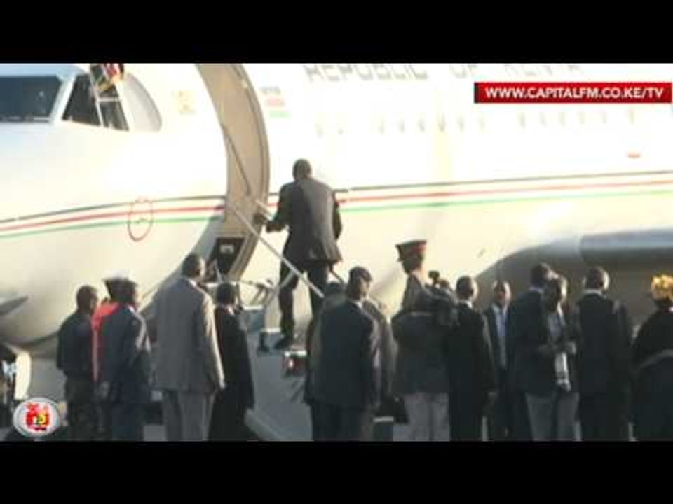 President Kenyatta leaves for AU Summit as Ruto arrives from The Hague