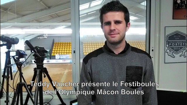 Teddy Vaucher présente le Festiboules de l'Olympique Mâcon Boules, Mâcon 2019