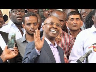 Wanjigi finally emerges from his house after police search