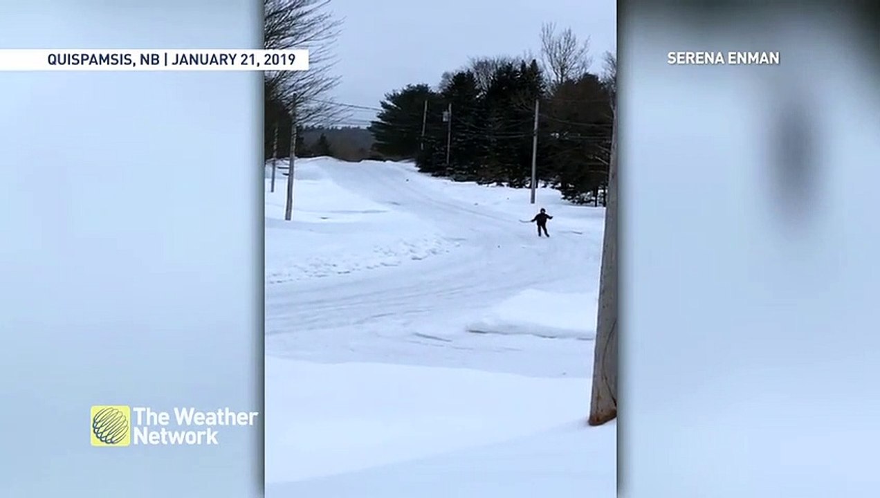 Too icy to drive? Just skate instead!