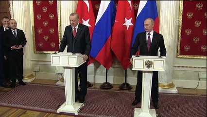 Erdoğan: 'ABD’nin çekilme sürecinde, terör örgütlerinin istismar edebileceği bir boşluğun doğmaması kritik önemdedir' - MOSKOVA