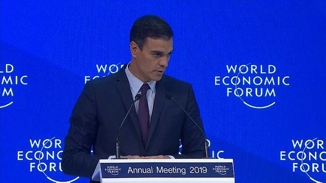 Pedro Sánchez defiende en Davos la solidez de la economía española