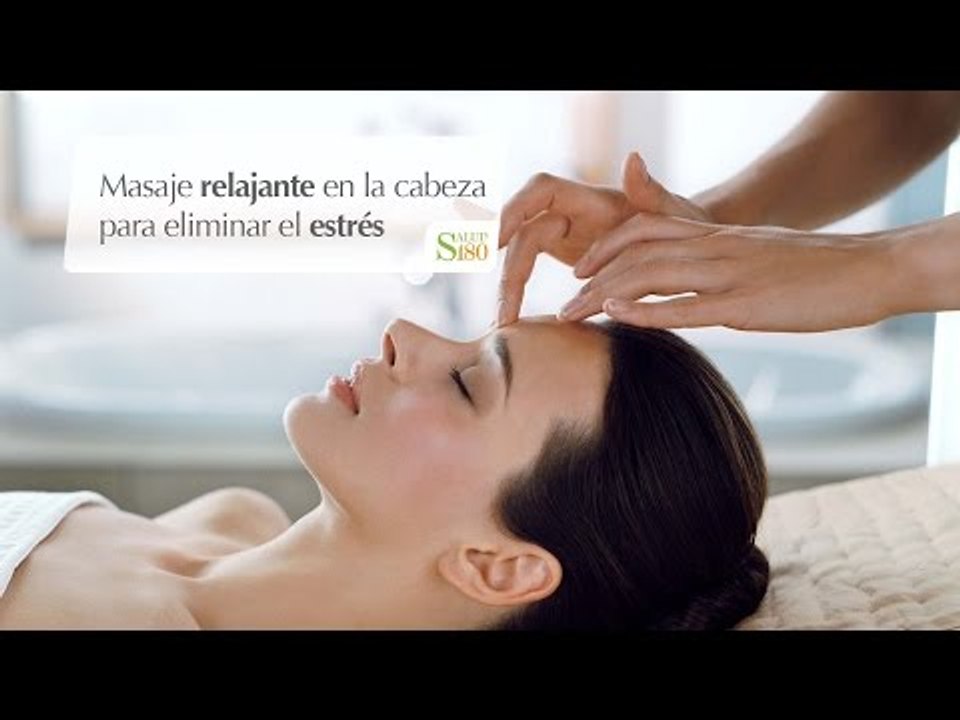 Masaje relajante en la cabeza para eliminar el...