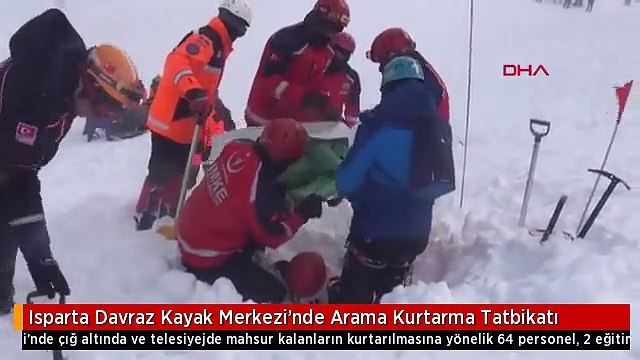 Isparta Davraz Kayak Merkezi'nde Arama Kurtarma Tatbikatı