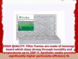 FilterBuy AFB MERV 8 16x20x1 Pleated AC Furnace Air Filter Pack of 4 Filters 16x20x1