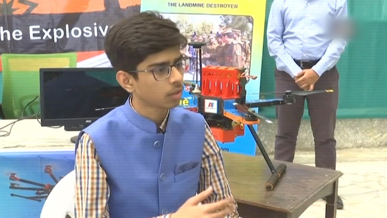 16-year-old boy develops drone which can destroy landmines without human risk