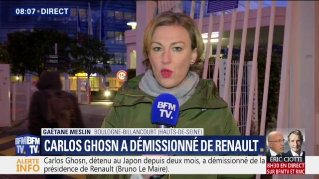 Carlos Ghosn a démissionné de son poste de président de Renault