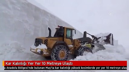 Kar Kalınlığı Yer Yer 10 Metreye Ulaştı