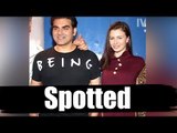 Arbaaz and girlfriend Georgia spotted at an eatery in Bandra