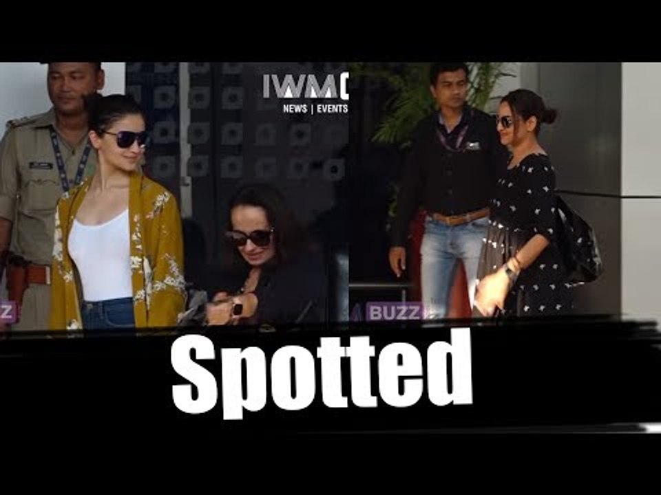 Alia Bhatt and Sonakshi Sinha at the last schedule of Kalank