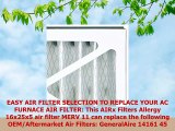 AIRx Filters Allergy 16x25x5 Air Filter MERV 11 Replacement for GeneralAire 14161 4511