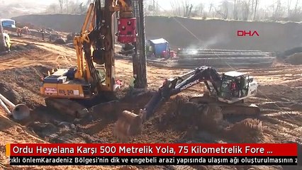 Ordu Heyelana Karşı 500 Metrelik Yola, 75 Kilometrelik Fore Kazıklı Önlem