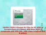 FilterBuy 14x30x1 MERV 8 Pleated AC Furnace Air Filter Pack of 6 Filters 14x30x1