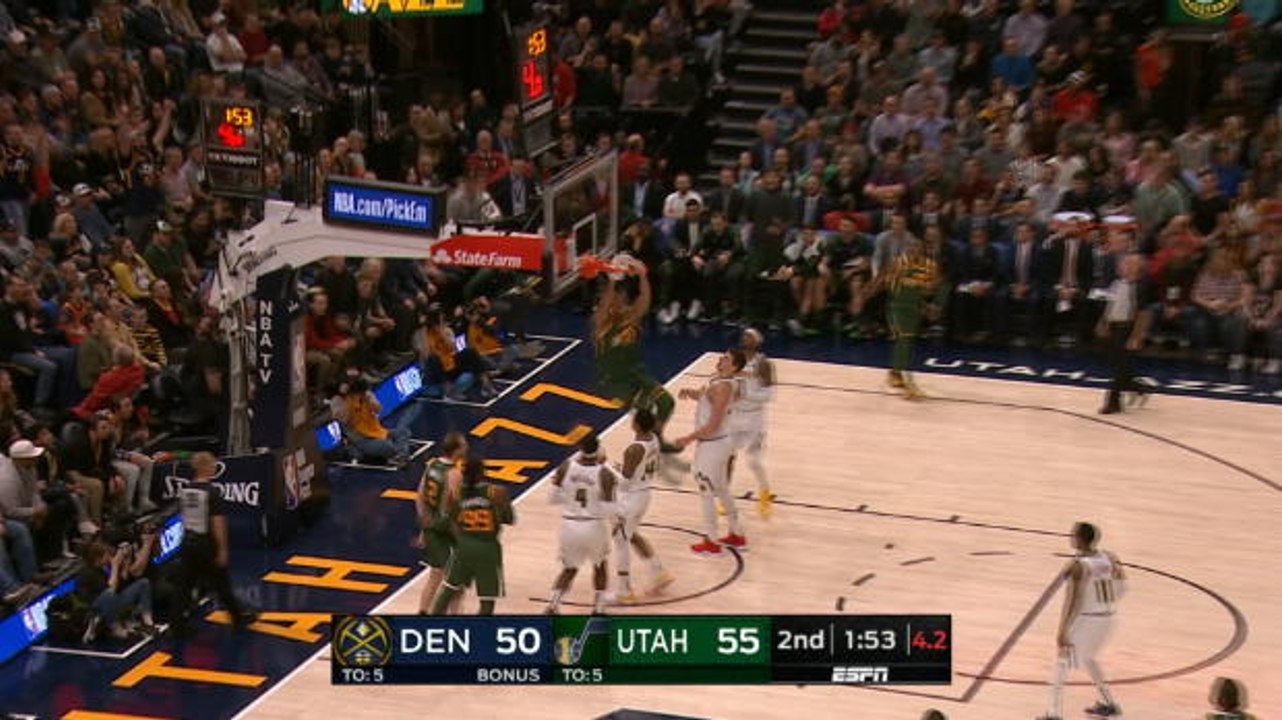 Gobert flies over Jokic for stunning dunk
