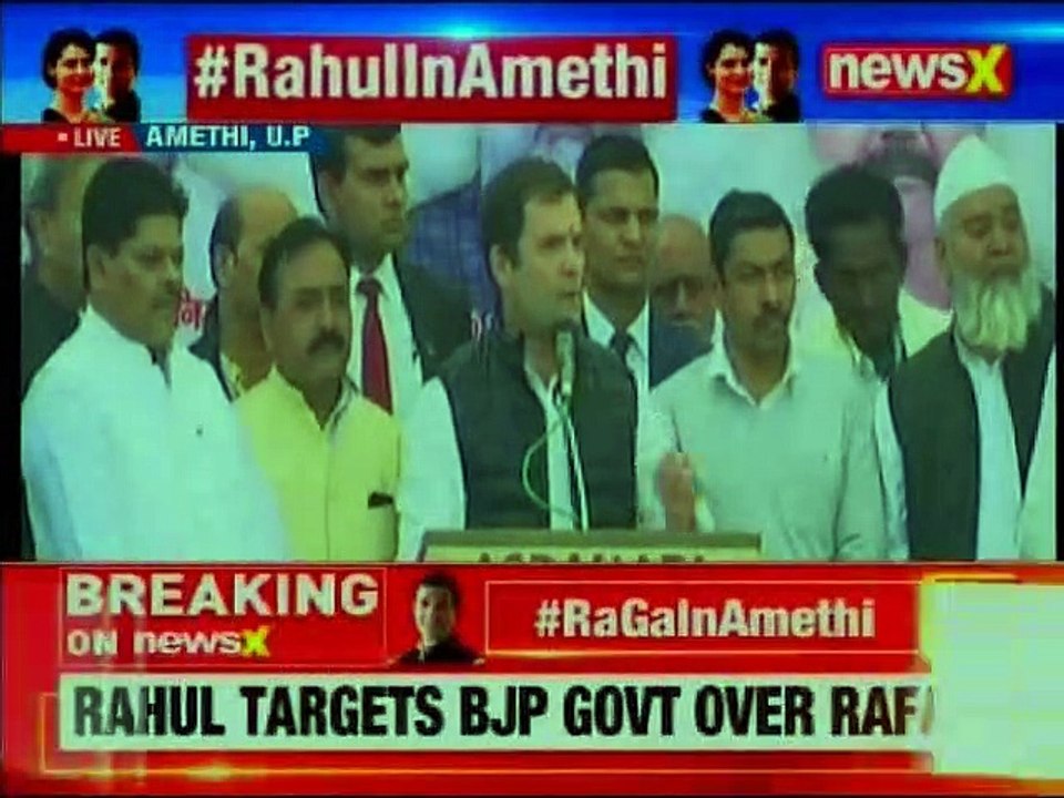 Rauhl Gandhi in Amethi: BJP made hollow promises to people,PM Modi helped Ambani through Rafale deal