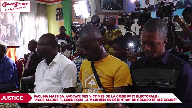CPI : Paolina massida, avocate des victimes de la crise post électorale, Nous allons plaider pour la maintien en détention de Gbagbo et Blé Goudé