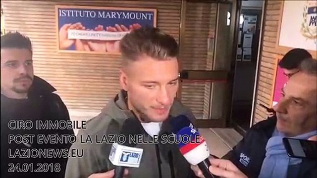 Immobile post Lazio nelle Scuole, 24 gennaio 2018